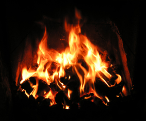 open fire coal